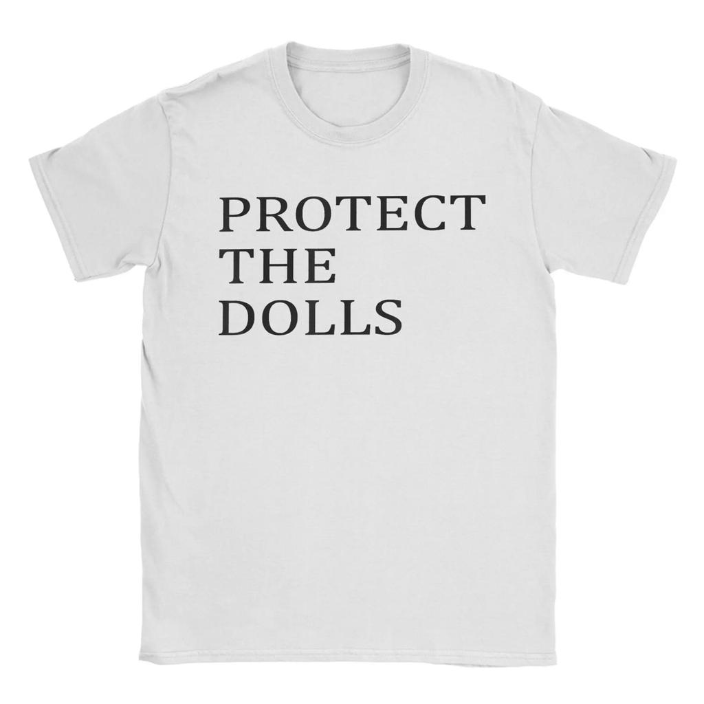 Protect The Dolls Quote T-Shirt Men Trans Women Solidairity Awesome Cotton Tee Round Neck Short Sleeve T Shirt Plus Size Clothes