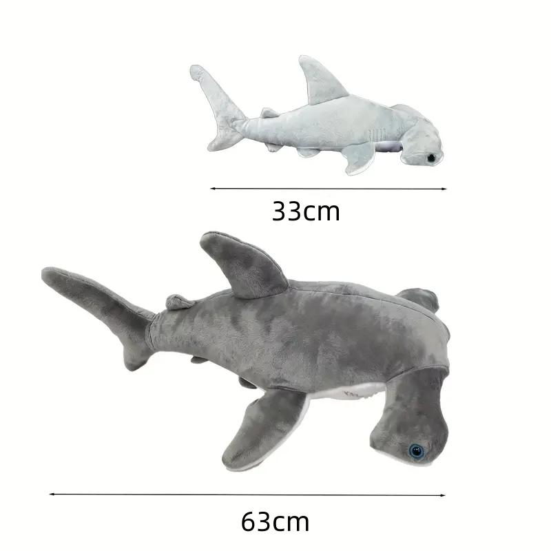 Niedliche Haifisch-Stoffpuppe Weicher Grauer Hai Mit Weißem Bauch Zum Kuscheln Kuschelkissen Für Jungen & Mädchen Geburtstags-Weihnachtsgeschenke Heimdekoration