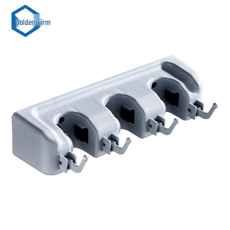 Wall-Mounted Mop & Broom Holder with Hooks Hook