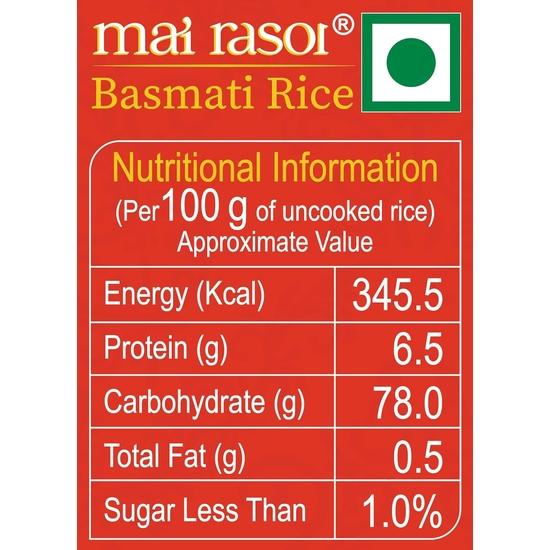 MAI RASOI Basmati Rice/Basmati Chawal For Daily Use Rozana, 1 Kg Pouch