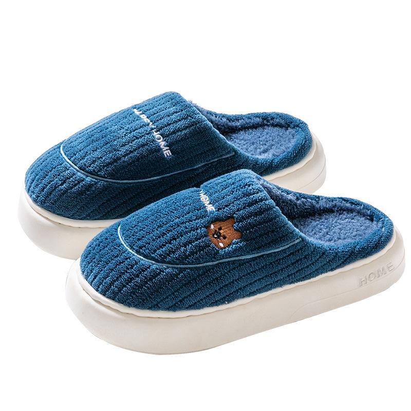 

Хлопковые тапочки женские осенне-зимние домашние на толстой подошве теплые и нескользящие домашние комнатные тапочки для пары Мао Мао домашняя хлопковая обувь мужская 44/45