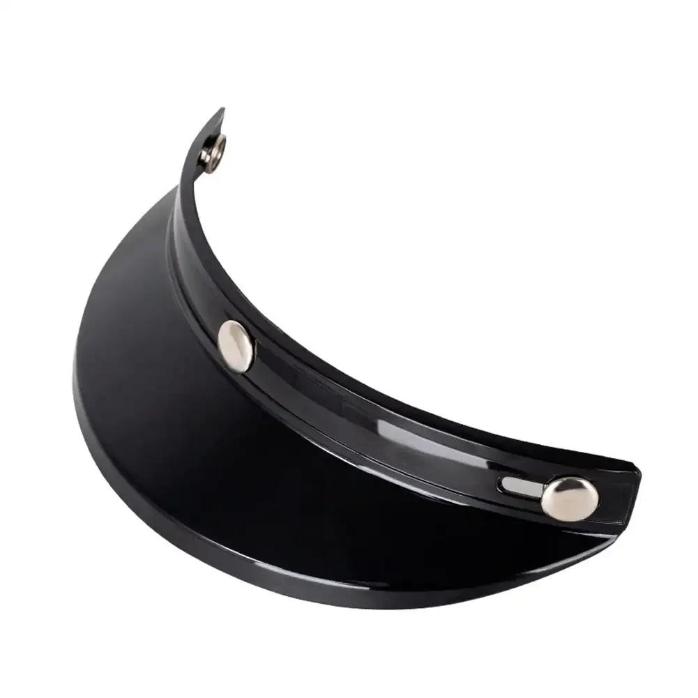 Retro Half Face Motorcycle Helmet 3 Snap-Button Visor Flip Up Wind Shield Vintage Motorbike Helmets Accessories For Men Women