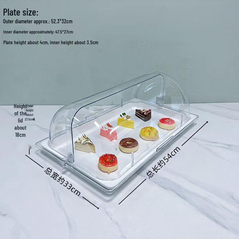 European Style Transparent Food Display Dome with Flip Cover