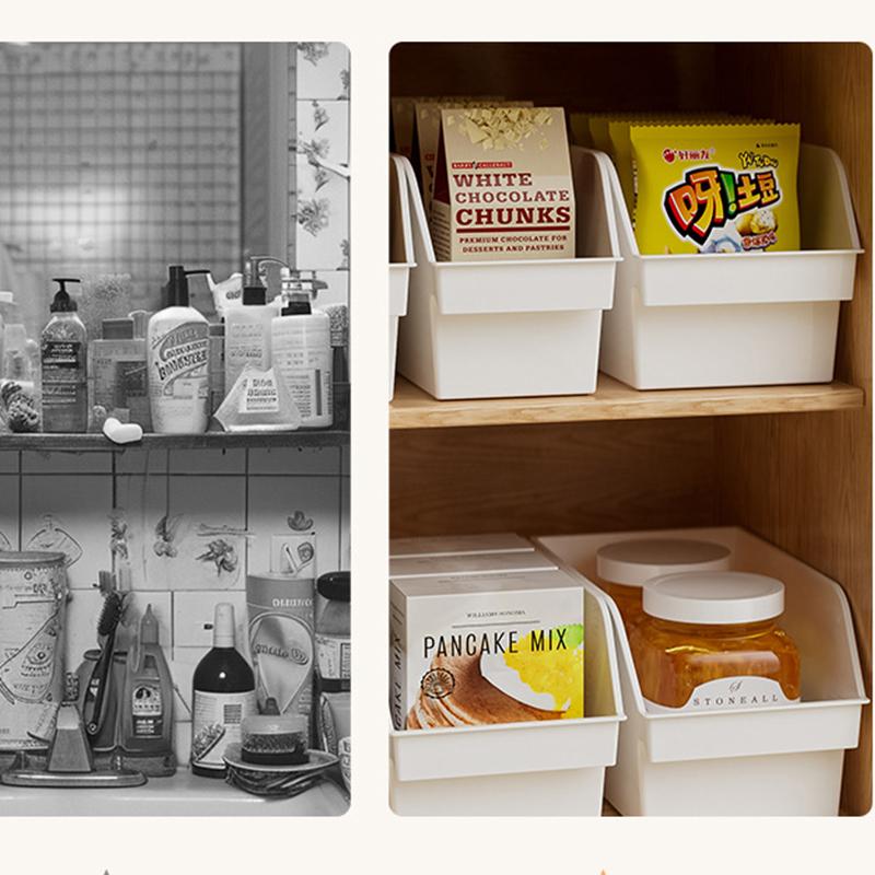 Multi Functional Slanted Plastic Box For Household Cabinets, Right Angle Desktop Sorting, Partition, Miscellaneous Storage Box