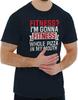 Fitness Pizza In My Mouth Couch Potato Gift Mens Crewneck T Shirt Tee Black