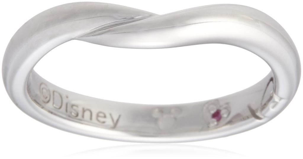 ESTELLE Ruby Silver Disney Pairing Rings for Men, LOVE, 0191-0597-0019-0017, Japanese Size 17