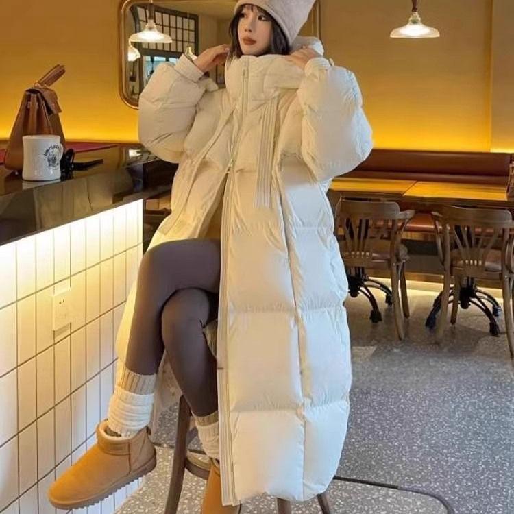 Women Cotton Padded Jacket Korean Lady Fashion Styles Puffer Coat Autumn Winter Female Loose Thicken Warm Long Parkas Clothes