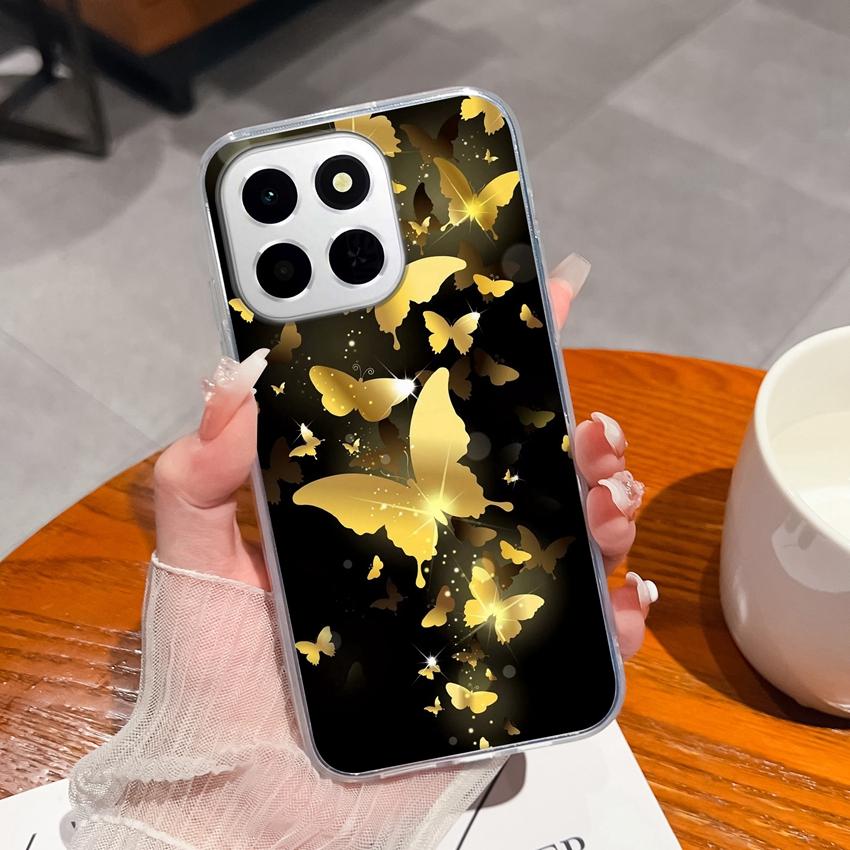 Für Huawei Honor X8a X7a X8c X6c 400 Pro Handyhüllen Niedliches Astronautenmuster Luxuriös Transparent Stoßfest Silikon Linsenschutzhülle Für Huawei Capa