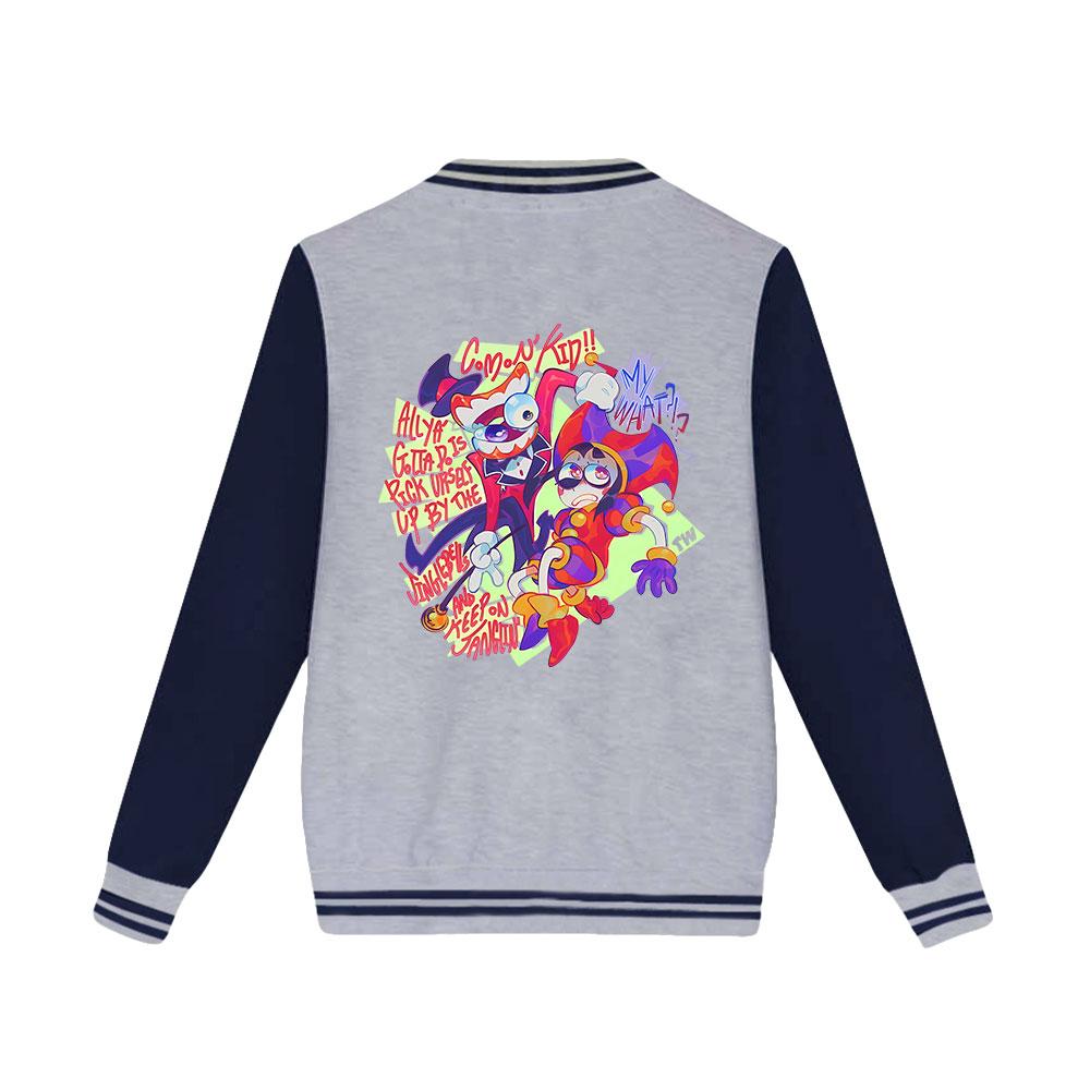 The Amazing Digital Circus Anime Printed Baseball Sweatshirt Women Men Outdoor Sport Jackets