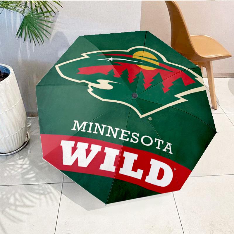Minnesota Hockey Team Umbrella 8-Frame for Travel, Camping, Casual Lightweight Portable Umbrella, Essential for Every Family Holidays Gift