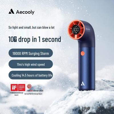 Aecooly Przenośny Szybki Turbo Wentylator Ręczny Wtyczka CN (adapter w zestawie)