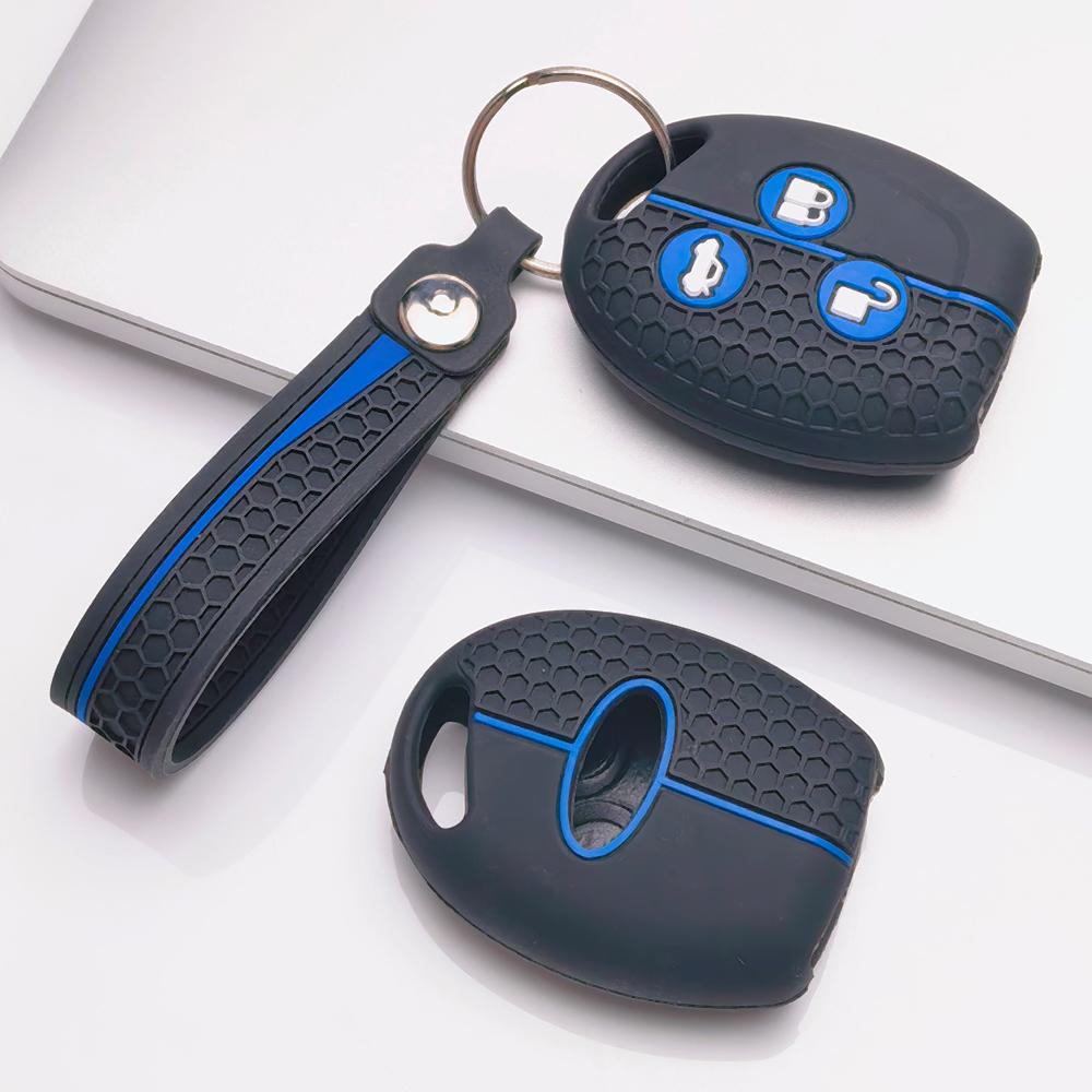 Key Fob Cover for Ford Fiesta Focus Mondeo Kuga Galaxy Ranger C-Max Ecosport Falcon with Keychain Anti-Scratch Surface Shockproof Structure
