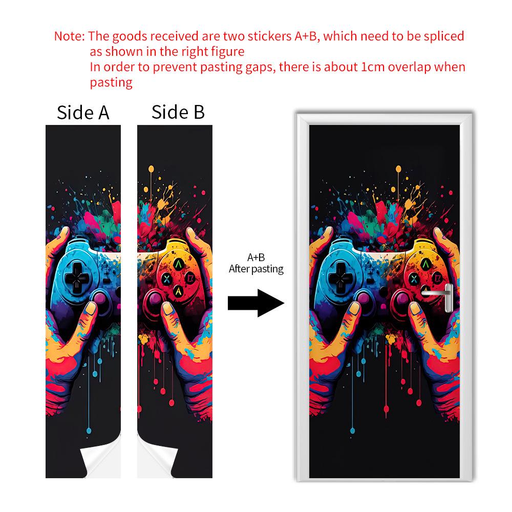 Cross-Border Self-Adhesive Removable Door & Wall Sticker for Rental Room Renovation.