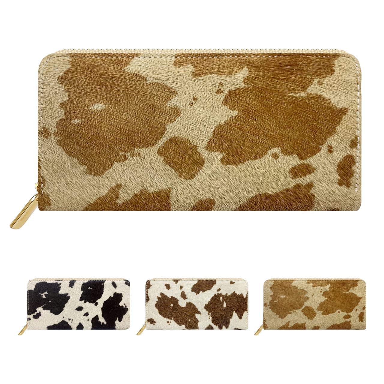 

Длинный Оригинальный Кошелек для Карт Монет Животное Корова Светло-Коричневый Leo&Aoi, Кожа, Дизайн на молнии по периметру, Слоты, Кошелек, Кожа, Принт, Принт,