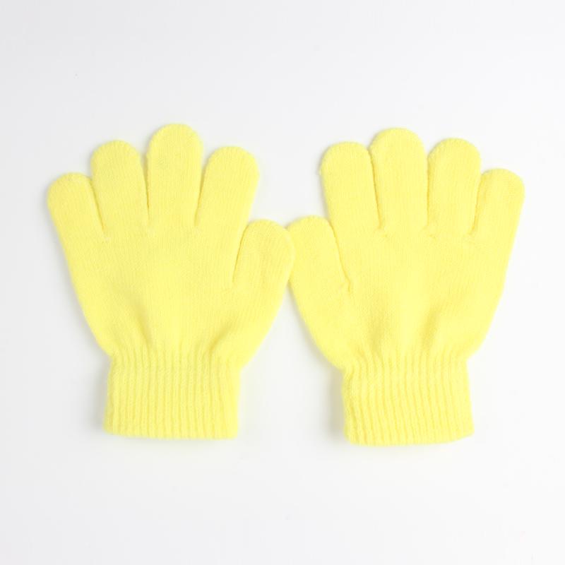 Winter Warm Baby Gloves Children Knitted Stretch Mittens Kids Solid Girls Gloves Full Finger Gloves