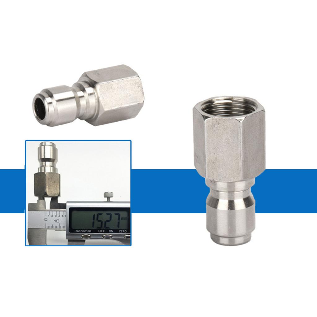Pack Of 2 Steel Quick Connect Pressure Washer Couplers 3/8 Inch Female NPT Fitting Simple To Use for Cleaning Machines