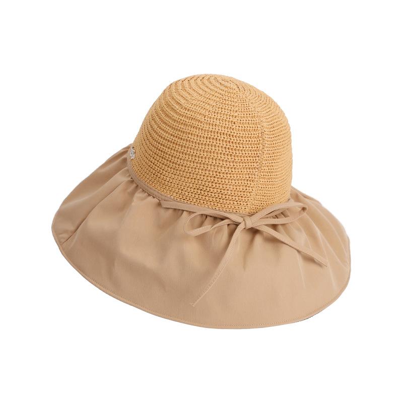 Summer vinyl big brim sun hat outdoor travel face cover sun protection hat children fashion versatile face small bucket hat