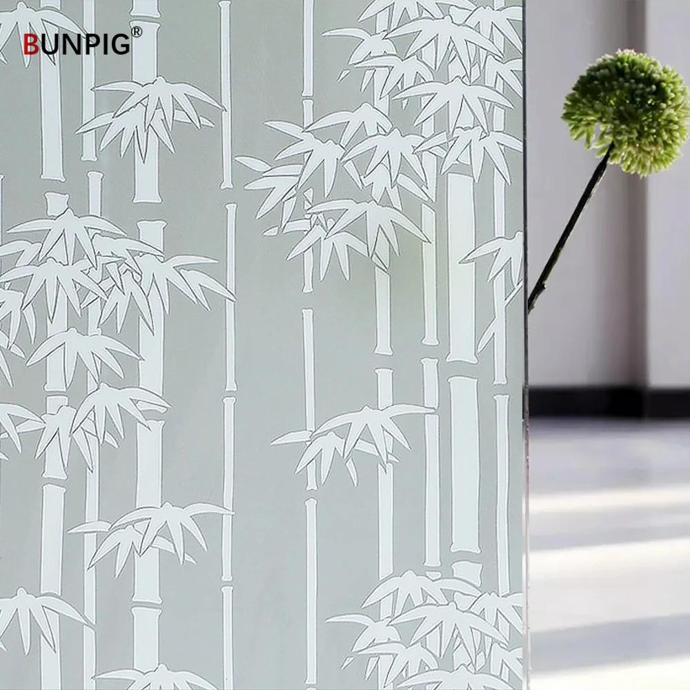 Window Film Privacy Stained Glass Film Frosted Opaque Glass Clings Sun Blocking Vinyl Window Decals For Door Home Office