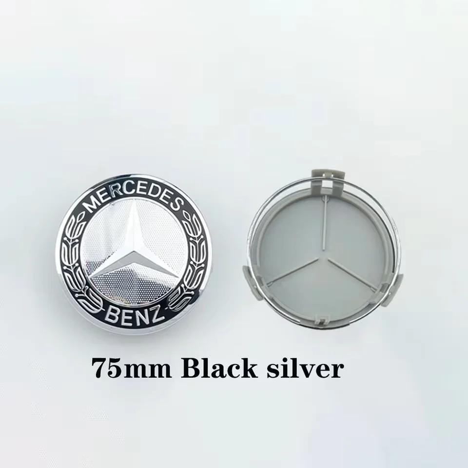 2025 Hot For Benz 4pcs Automotive Wheel Hub Center Cover Badge Modification Accessories Suitable for Mercedes Benz A C GLC GLA W