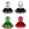 Girls Sleeveless Shiny Sequins Decorative Buttons Ballet Dance Gymnastics Leotard Mesh Tutu Dress Modern Dance