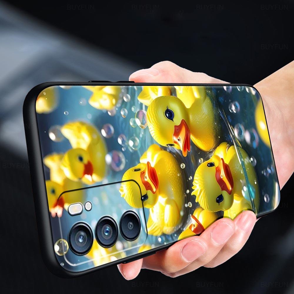 Cartoon Duck Phone Case For Oppo Reno 13 12 11 10 7 F Find X5 X6 A98 A80 A79 A78 A57 A54 A31 A17 Pro 5G Soft TPU Cover Funda Bag