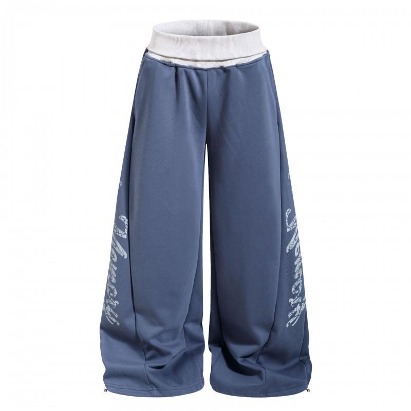 Unisex Retro Vintage Print Loose Wide Leg Sweatpants Street Dance Jazz Casual Wear