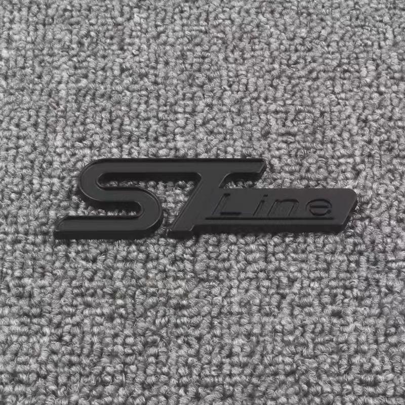3D Metal STLine STTurbo Logo Emblem Decal Front Grill Fender Side Badge Sticker for  Kuga Fiesta Mondeo and Other Automobile Brands