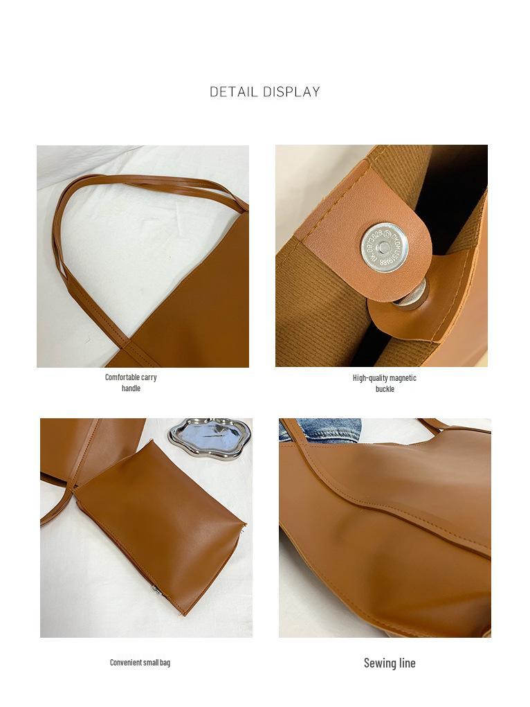 Autumn Women's Large Capacity Retro Commuter Tote - Versatile High-End Shoulder Bag