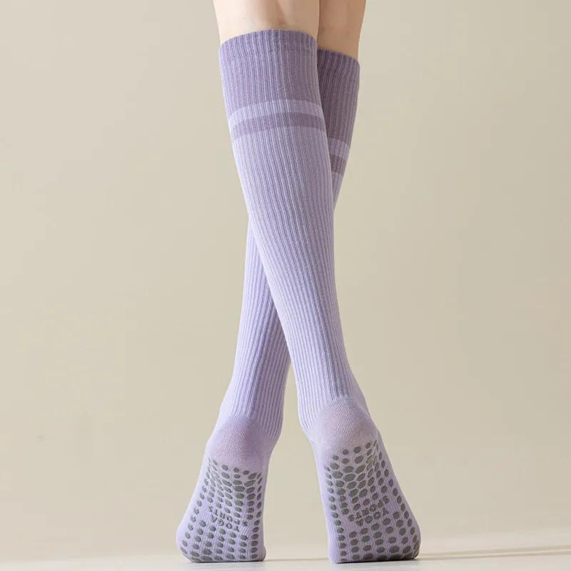 Calzini da Yoga da Donna Calze Silicone Antiscivolo Professionali Calzini da Pilates Abbinamento Colori Allenamento Indoor Fitness Danza Calzini Sportivi