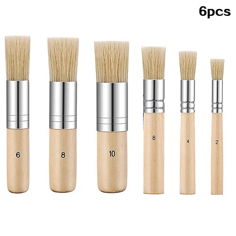 

Кисть-трафарет деревянная для DIY, кисть для рисования из чистого натурального ворса, кисть для масляной живописи с деревянной ручкой, профессиональные художественные принадлежности A3