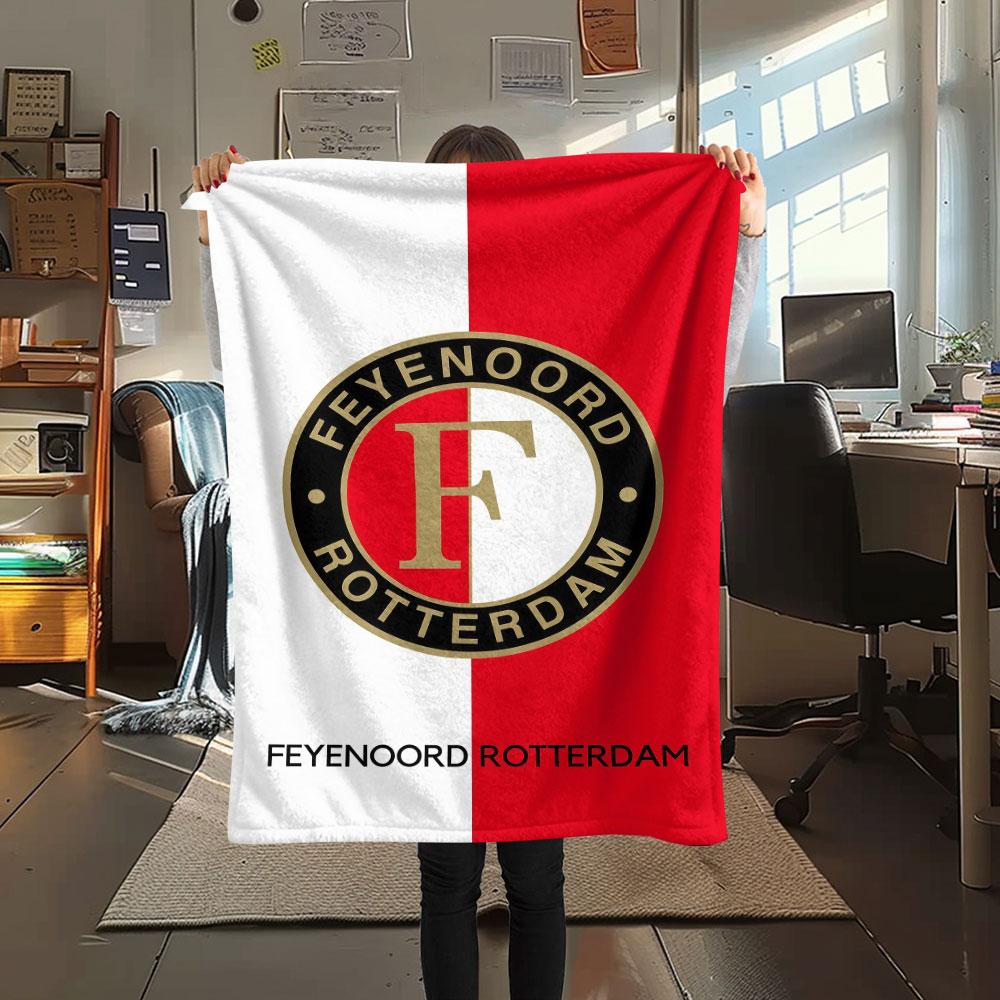 1PC Feyenoord Patterned Flannel Blanket Suitable For All Seasons for Home Decor Warmth and Comfort Gifts Holiday Present