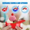 Ice Cream Bowl Set Baseball Cap Shape Colorful Reusable Multipurpose Mini Dessert Bowls Party