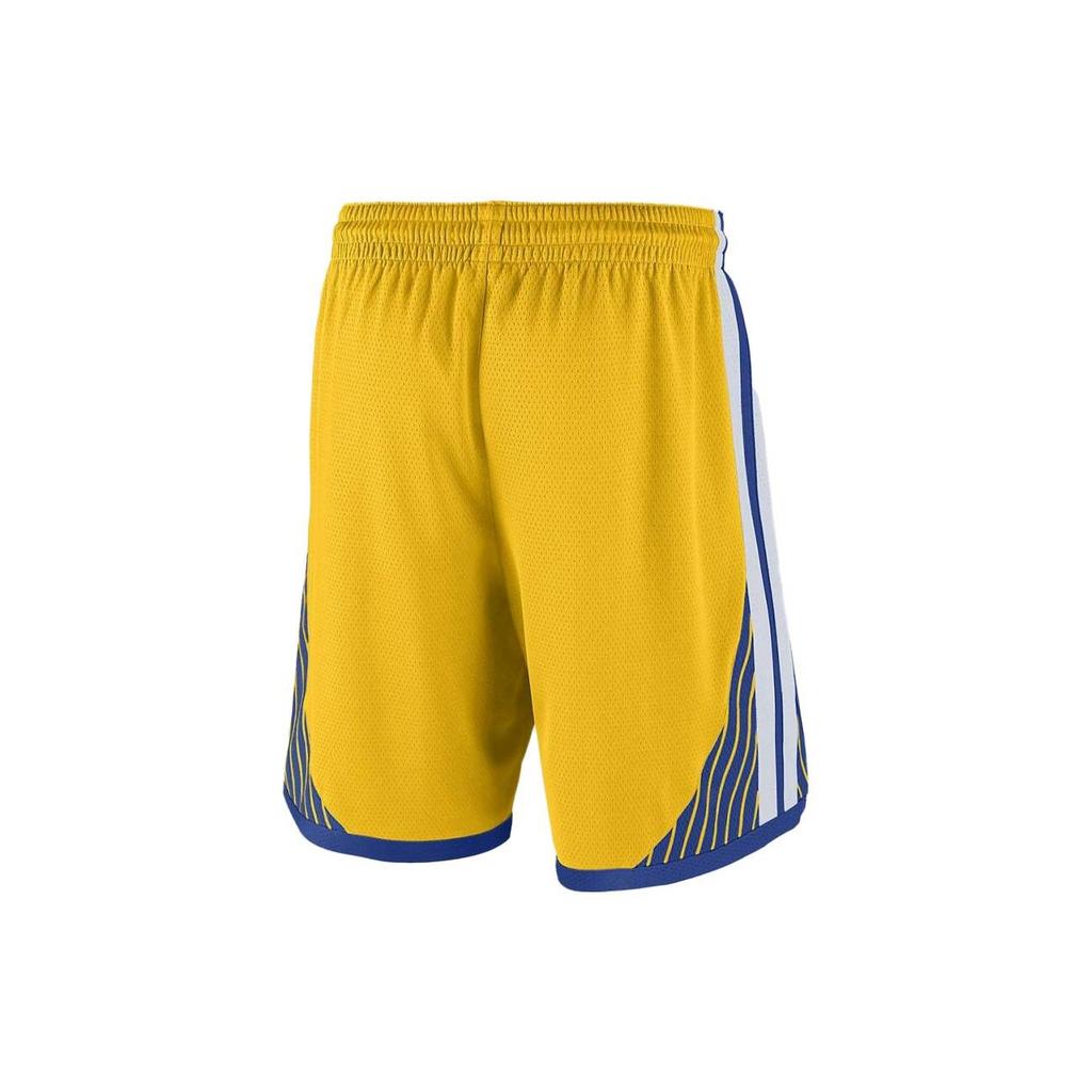 Jordan NBA Golden State Warriors Logo Print Elastic Waist Sports Casual Shorts Men Shorts Yellow CV9560-728