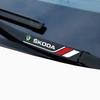 AAAAL1 Creative Sticker Logo Car Decor Decal Car Window Wiper Sticker For Octavia Kodiaq Kamiq Fabia Rapid Car Accessories Tools