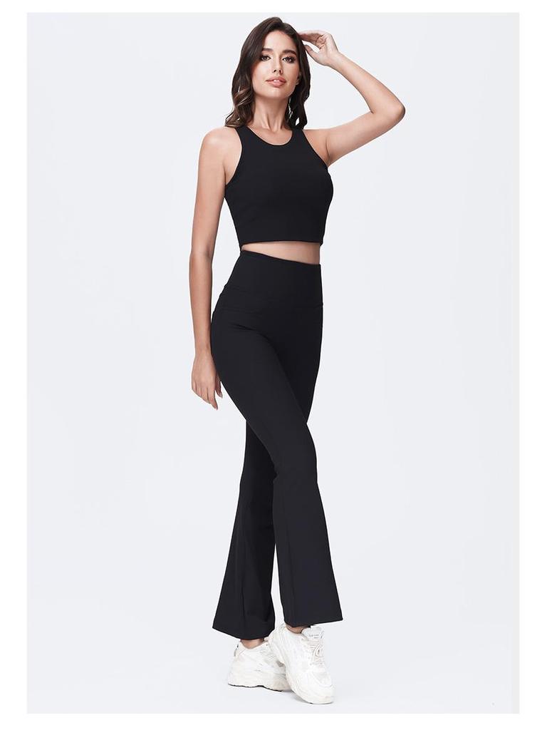 Women's High-Waist Yoga Flare Pants - Slimming Sport & Casual Leggings