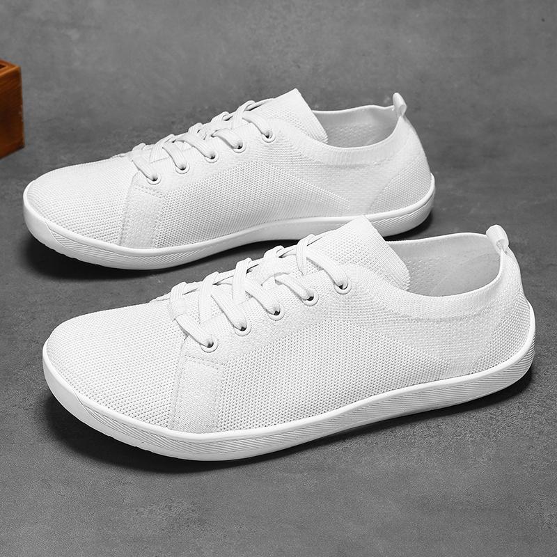 Flache Herrenschuhe Sommer Atmungsaktive Casual Sneakers Für Männer Neue Mesh Bequeme Weiße Wanderschuhe Vulkanisierte Sneakers Schuhe Damen