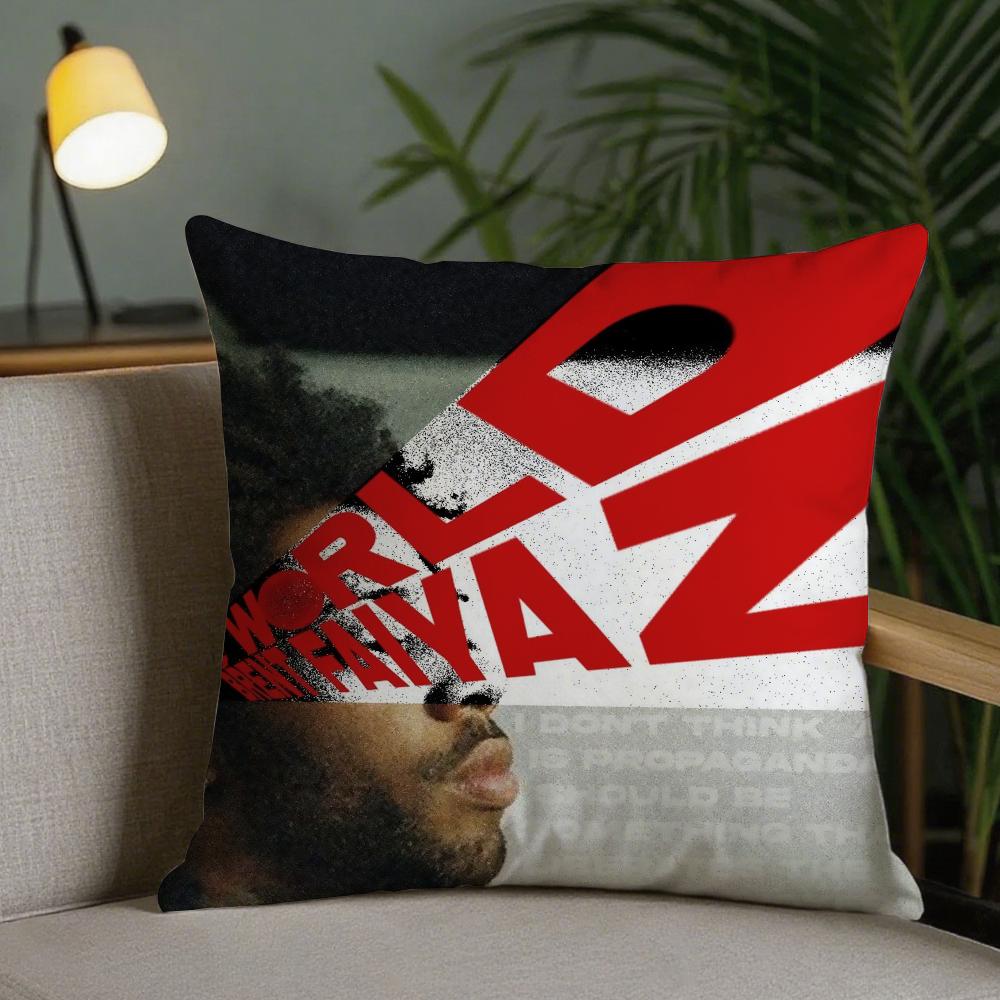 

B-Brent Singer Faiyaz Pillow Case Square Pillowcase Double-Sided Printing Short Plush Sofa Cushion Bedroom Bedside PillowCover 12x12Inch