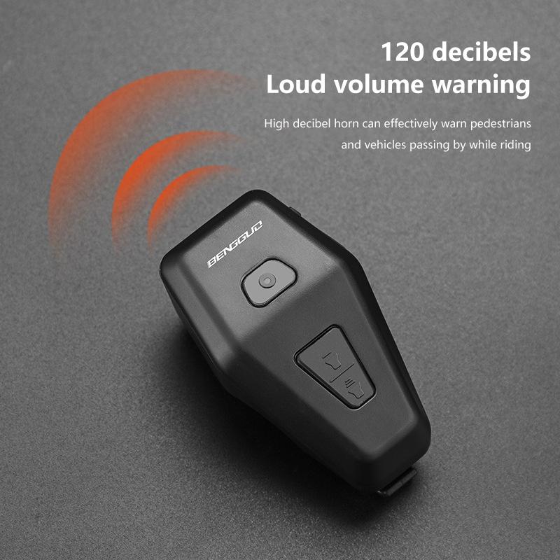 Bike Accessories Electric Bike Bell With Anti-Theft Alarm Motorcycle Electric Horn Waterproof Electronic Bicycle Horn