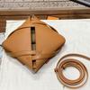 2026 New Genuine Leather Women's Bag Deformation Geometric Splicing Folding Tote Single Shoulder Diagonal Cross Trendy Manufacturer
