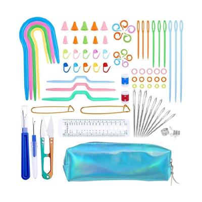 Häkelnadel-Sets Stricknadeln Webwerkzeug Nähwerkzeug Clip-Markierer-Set für Frauen