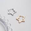 Simple Daily Line Star One-Touch Ring Nickel-Free Earrings (1 Pair)