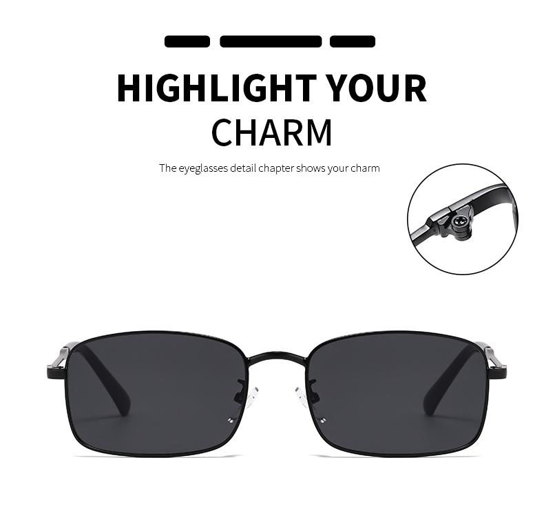 3pcs High Quality Rectangle Sunglasses Women Metal Frame Glasses Vintage Brand Square Sun Glasses for Men Shades Female Eyewear