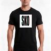 SKO TShirt Summer Casual Cotton Tee Oversized Streetwear Tops Vintage Graphic Print Loose Fit Short Sleeve Cotton
