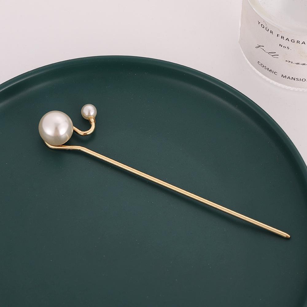 

Современная заколка для волос с жемчугом для женщин - Элегантный аксессуар для высокой прически