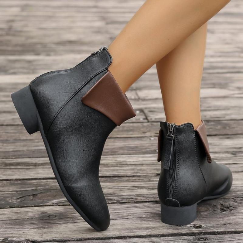 Fashion Booties Women's Block Heel Kitten Heel British Style Ankle Boots 2025 New Spring and Autumn