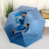 Ronaldo's Iconic Strike Compact Travel Automatic Umbrella Retractable Design with 8-Rib Durability Lightweight for Outdoor Daily Use Fashionable