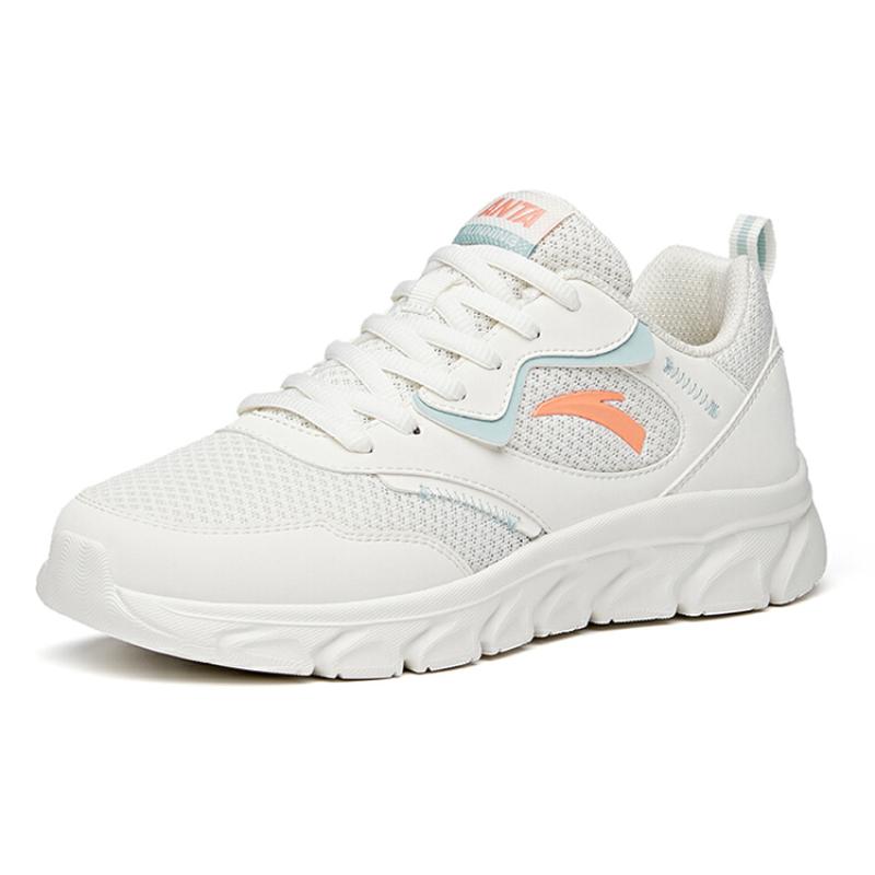 Anta Running Collection Cushioning Anti-Slip Wear-Resistant Breathability Low-Top Running Shoes Women's White Green Sneakers 922355530-2