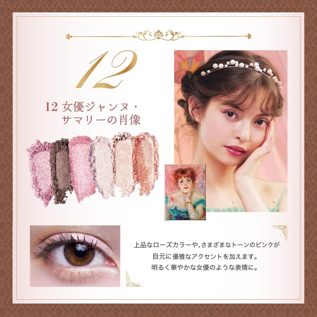 MilleFee Painting Eyeshadow Palette of Actress Jeanne Eye Makeup Palette (Portrait Samary, 12) 6-Color
