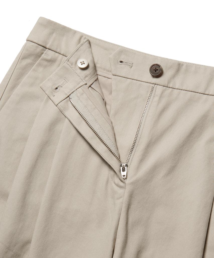 MUSINSA STANDARD WOMAN Two-Tuck Wide Chino Pants [Light Beige]