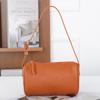 Genuine Leather Cylindrical Bag Single-shoulder Crossbody Bag Women's Retro and Simple Underarm Bag